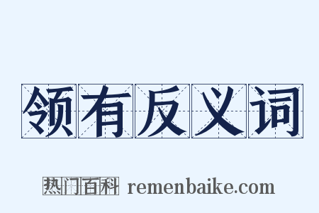 领有反义词是什么意思的图片
